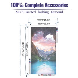 YALKIN 5D Diamond Painting Kits for Adults, Landscape Diamond Art Kits Full Drill Diamond Painting Kit for Beginners, DIY Crystal Picture Art for Home Wall Decor 40x70cm/15.7x27.6in