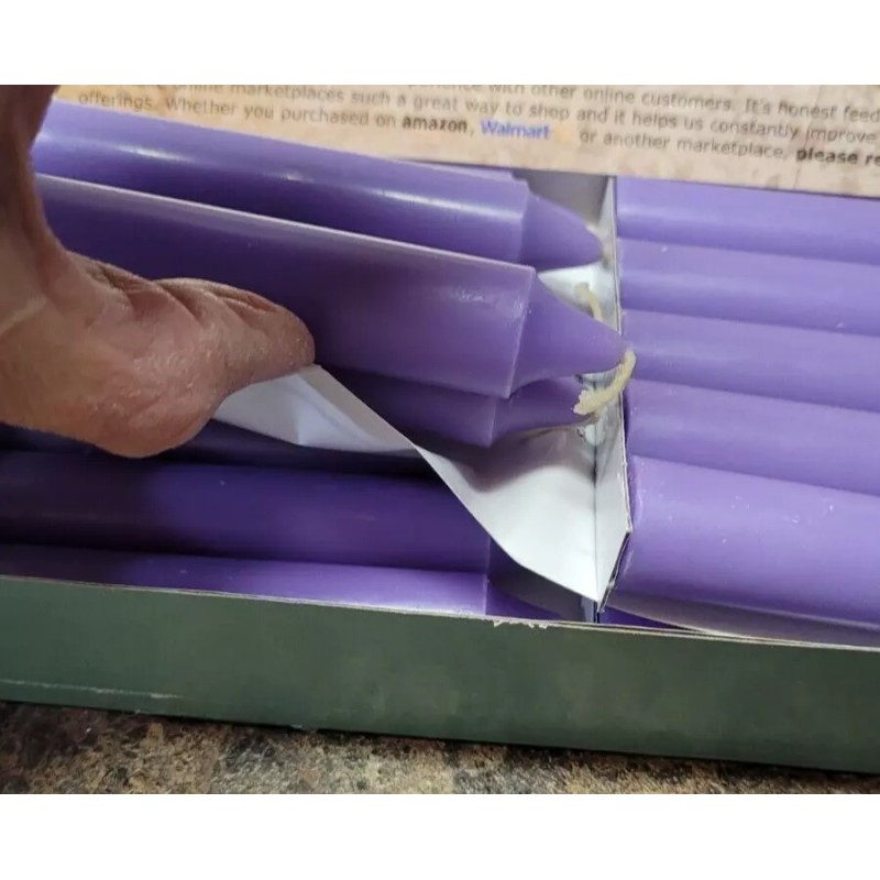 DIVINE LOT OF 20 Purple Color Chime Spell Candles Mini