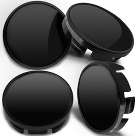 Biomar Labs® 4 x 65 mm Wheel Centre Caps, Hub Caps, Hub Caps, Compatible with Item Number 3B7601171 / 6U7 601 171, Alloy Wheels Cover, Black, CV 0
