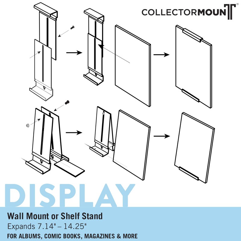 CollectorMount Album Mount 5 Pack Wall Mount Album Frame Brackets