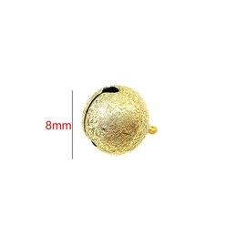 100Pcs 8mm Mini Jingle Bell Vintage Metal Bell Craft Bells DIY Bells for Wreath, Holiday Home Decoration, Jewelry Findings Sewing Wedding Doors and Crafts, Gold