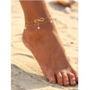 ASCOMY Anklets for Women 14K Gold Plated Ankle Bracelets for