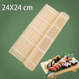 HTB HTB-BSR-W Bamboo Sushi Roll, 9.4 x 9.4 inches (24 x 24 cm), Antibacterial Sushi Roll, Eho Roll, Ehata Roll, Thick, Setsubun, Bamboo Roll, Green Sushi Roll, For Making Sushi Rolls, Gourmet, Camping, Rolls, Narrow Mouth, Cherry Blossom Viewing