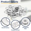sourcing map M12 Flat Washer for Screw, 60Pcs Metal Washers