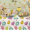 Easter Tablecloth, 137 x 274 cm, Easter Eggs, Rabbit Tablecloth,