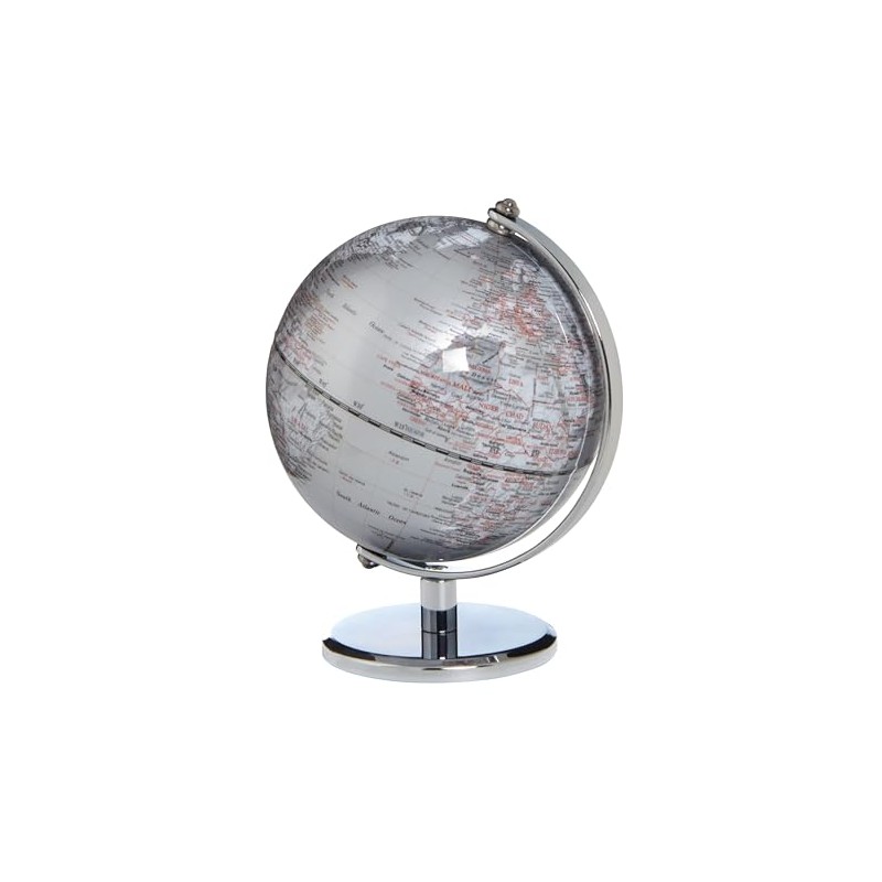 TROIKA Gagarin Mini Globe Diameter 13 cm Silver-Coloured Seas &