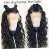 FOMIYES Women Long Curly Lace Front Wig Heat Resistant Synthetic
