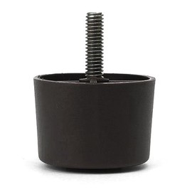 Leg Daddy 1 1/2" Brown Tapered Cylindrical HDPE Plastic Sofa Leg