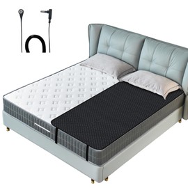 EOHELGRO - Tapete de conexión a tierra para cama, colchón de puesta a tierra para mejorar el sueño, almohadilla para dormir a tierra, alfombrilla de tierra conductora de piel sintético de carbono (27 x 78 pulgadas)