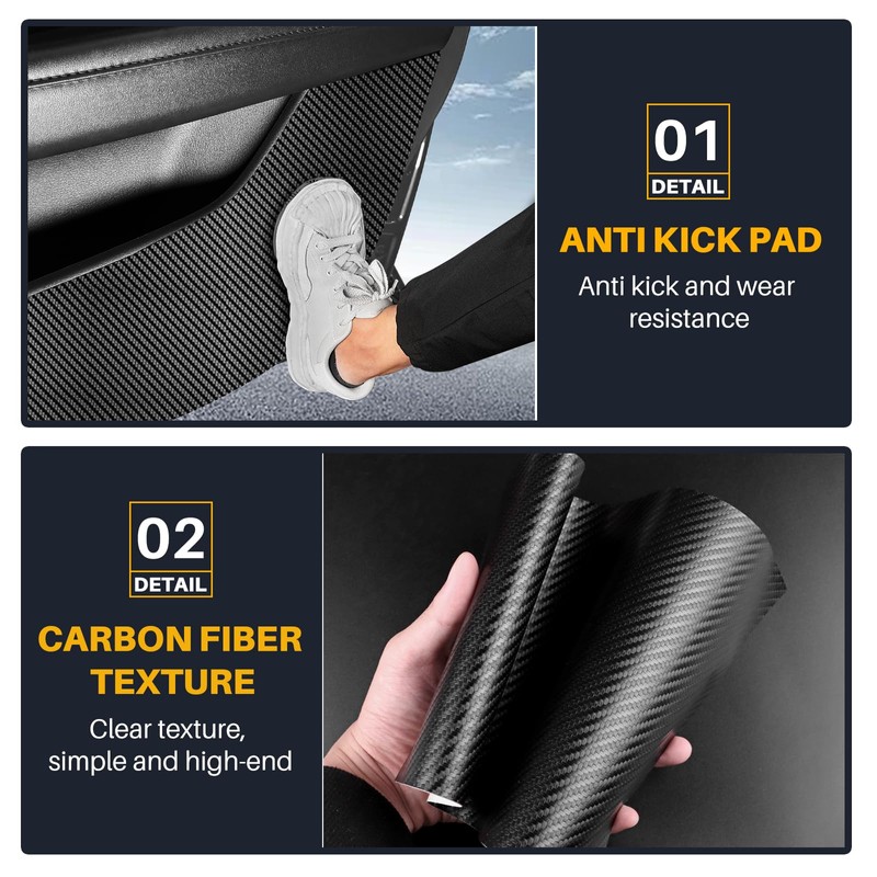 KUNGKIC マツダ 3 BP系 専用 2019-2025 ドアキックガード ドアプロテクター キズ 汚れ防止