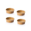 Bambu, Reusable Bamboo Condiment Cups, Natural Wood and Food-Safe Finish,