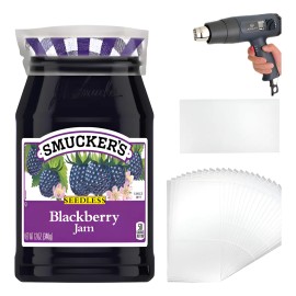 106×38mmsello De Termoencogible Para Mermelada Bote No Imprimir Transparente