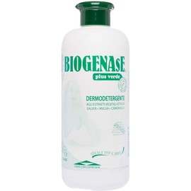 Biogenase Plus Verde - Sanftes Duschgel mit Aloe Vera - Geeignet für die Tägliche Körperwäsche für Säuglinge und ältere Menschen und die Intimwäsche Pflege für Männer und Frauen - Parabenfrei