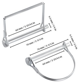 Pinailer Pack of 10 Trailer Pin – 2-3/4" x 1/4" (L x W) – Featuring PTO Pins, Lock Pins, Trailer Hitch Pins, and Shaft Locking Coupler Pins for Farm Trailers, Towing, Lawn Equipment and Hitches