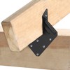 8 Pcs Black Hurricane Tie for Actual Size: 2"x4" Rough