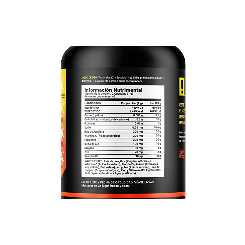 B Life Fórmula con Vitamina C, Zinc, Equinácea y Ajo