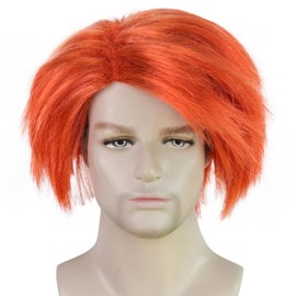 IMEYLE Orange Wig Short Ginger Wig Ginger Cosplay Costume Wig