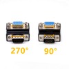Oiyagai DB15 Right Angle Female VGA to Male VGA Cable