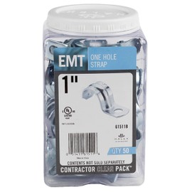 Halex - 1 Inch Electrical Metallic Tube (EMT) One Hole Strap - 61511B - 50 Per Pack