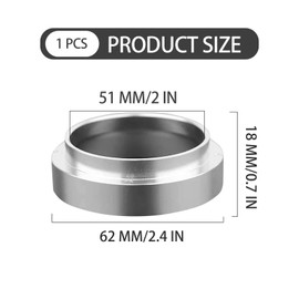 Coffee Dosing Ring 51 mm Portafilter Accessories Espresso Dosing Ring Filling Funnel Aluminium Dosing Funnel Compatible with EC680 EC685, Barista Accessories, Coffee Dosing Ring