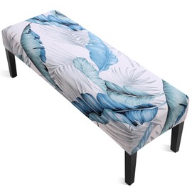 Dining Room Bench Covers, Stretch Covers Removable Washable Bench Slipcover, Printed Bench Seat Protector Bench Cover for Dining Room, Living Room, Bedroom, Kitchen