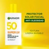 Garnier Super UV Protector Solar Facial Fluido Anti-Oleosidad FPS50+ con