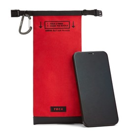 TOCA No Signal Sleeve - RFID Blocking Faraday Bag, Keyless Go & Smartphone/Laptop Protection, Data Privacy Shield, Water-resistant, Compact Red