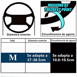 Oranlife - Fundas para Volante, Cuero de Microfibra, diseño Transpirable Antideslizante, sensación Suave y cómoda, Costura Universal para Volante de automóvil de 15 Pulgadas en la Envoltura(Negro)