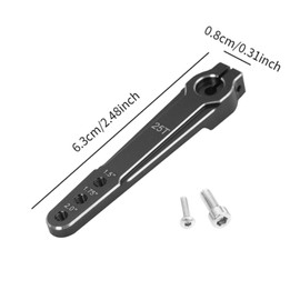 Vaveren 25T Servo Arm,RC Servo Arm,Long Steering Arm,Universal RC Servo,RC Vehicle Steering Servo Arm for RC Airplane,Plane, Black