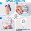Quntis Suction Cup Hooks 4 Pack, Multi-Purpose Clear Shower Suction