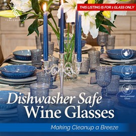 Blue Wine Glass for Replacement/Spare parts of Yungala Blue Glassware | THIS LISTING IS FOR 1 GLASS ONLY