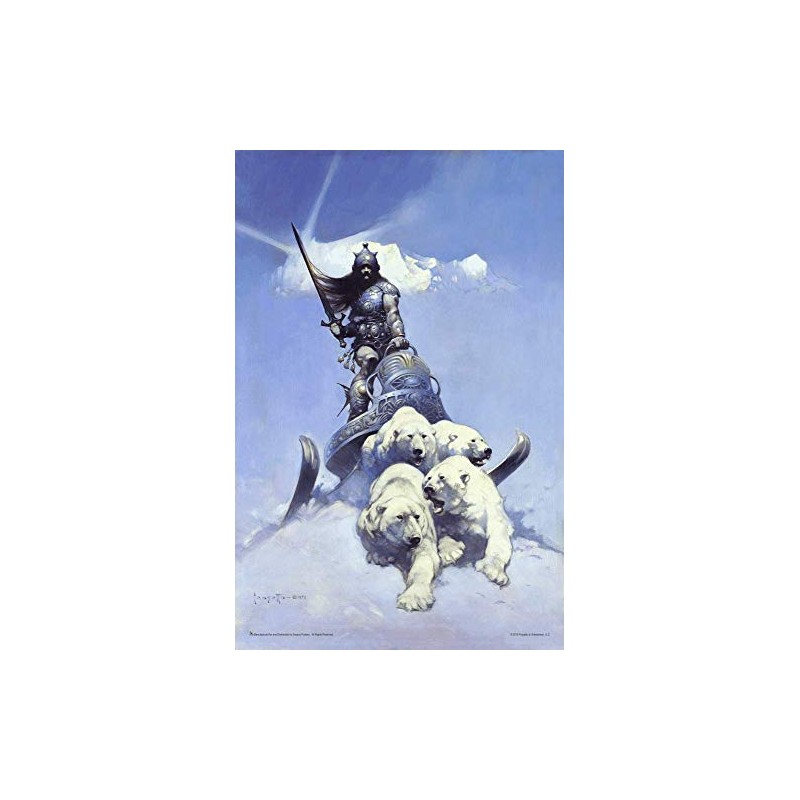 Scorpio Posters Silver Warrior - by Frank Frazetta - Laminated