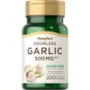 Piping Rock Odorless Garlic Supplement | 200 Softgels | Concentrated