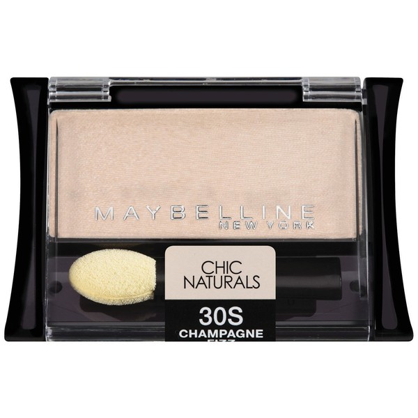 Maybelline New York Expert Wear Eyeshadow Singles, 30s Champagne Fizz Chic Naturals, 0.09 onzas