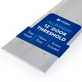 High Quality 12" Wide Aluminum Door Threshold, Door Saddle Flat Utility Thresholds for Doorways (Silver, 48 Inch)