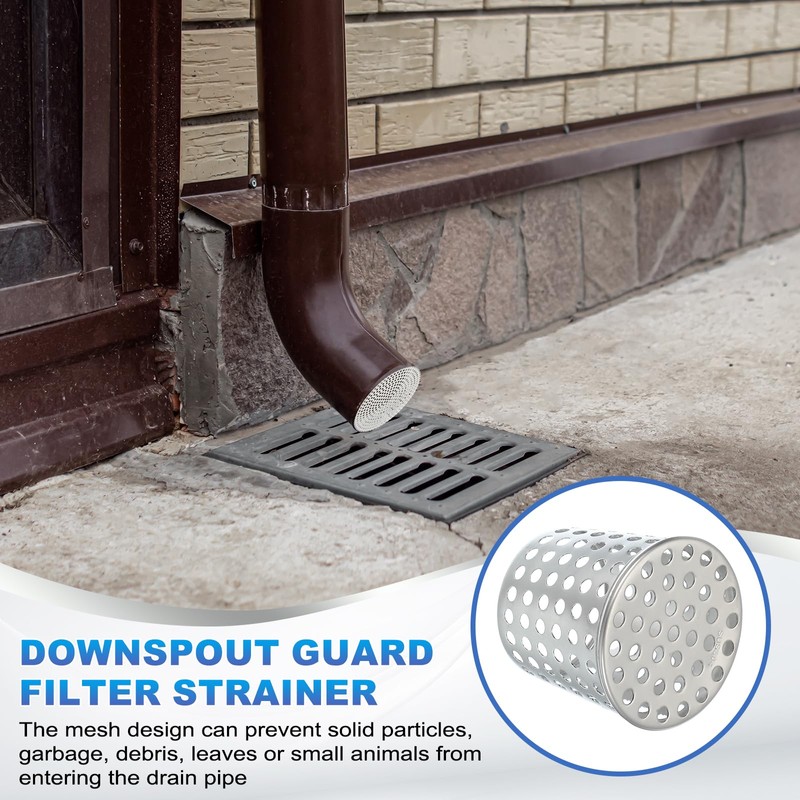 PATIKIL Gutter Guard Filter 2.5"-2", 2 Pcs PVC Termination Cap