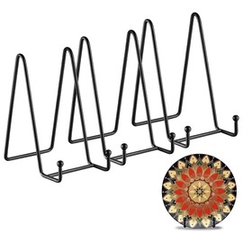 3Pcs 6inch Display Stand Plate Holder Metal Frame Display Easel for Picture Home Decoration Sturdy Multifunctional Plate Stands Display Stand Plate Holder for Photo Decorative Plate and Book