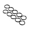 TIMULTI Titanium Key Ring Black Keyholder Round Carabiner Small Black