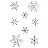 Woodware Clear Singles Paintable Baubles Snowflakes 4 in x 6