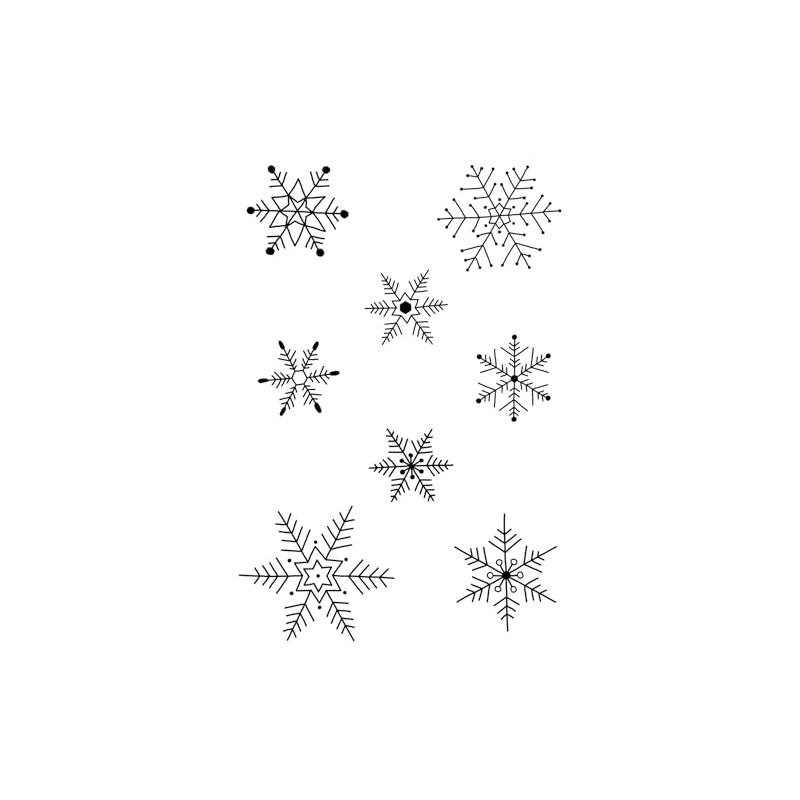 Woodware Clear Singles Paintable Baubles Snowflakes 4 in x 6