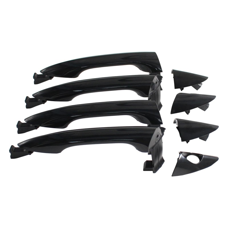 MOTOKU Black Front Rear Exterior Door Handle Kit for Hyundai