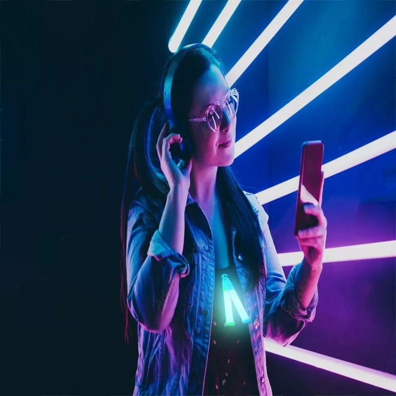 Lecute 5 Barras Luminosas Luz Neon Glow Cyalume Fiesta Batucada