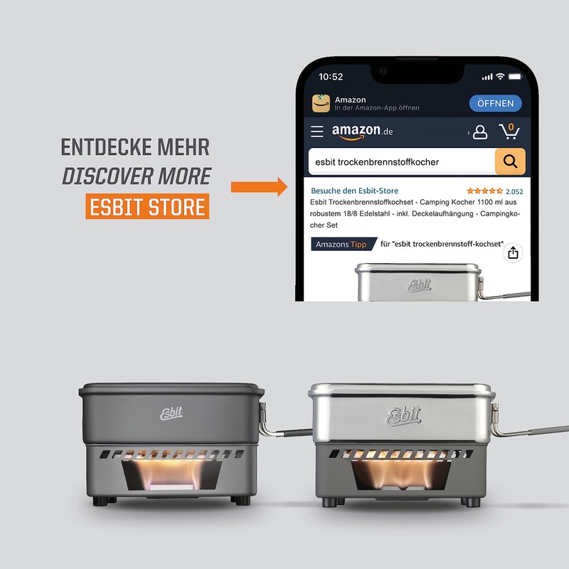 Esbit Dry Fuel Cooking Set - Outdoor Camping Stove 585