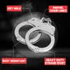 Yoghourds Double Lock Handcuffs, Adjustable Heavy Duty Steel Wrist Cuffs
