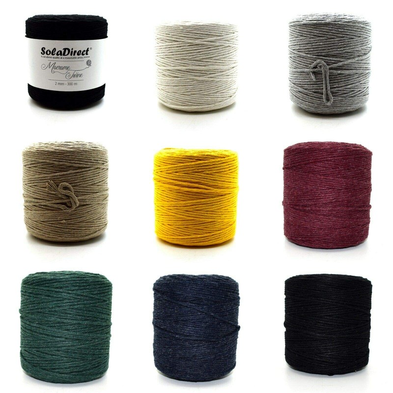 Premium Beige Macrame Cord, 200 m / 656 ft of