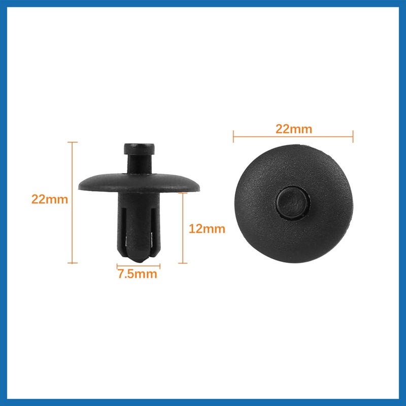 A ABSOPRO 20pcs Plastic Rivet Car Fender Push-Type Fastener Clips