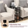 Narrow Side Table for Small Space, 3-Tier Small End Table
