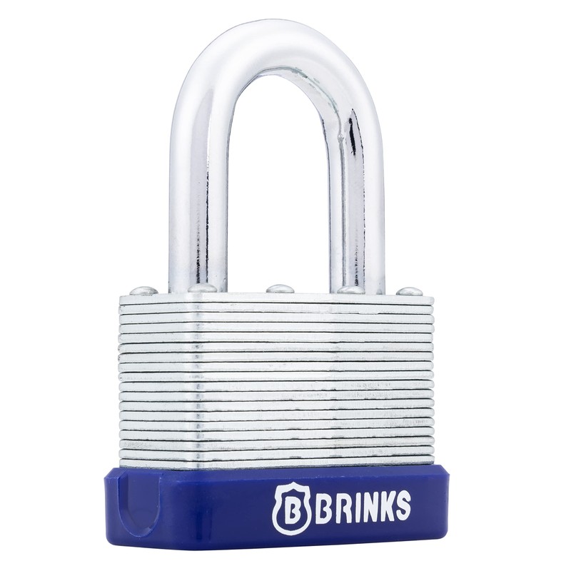 BRINKS - 50mm Laminated Steel Keyed Padlock - Chrome Plated