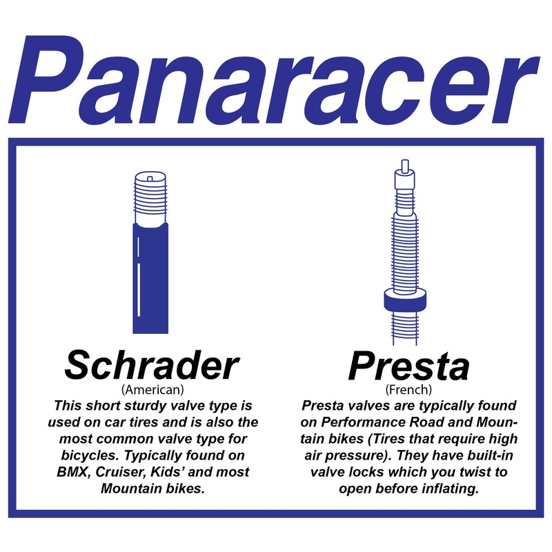 Panaracer 700 x 18/25 C Presta (French)-60mm Bicycle Tube