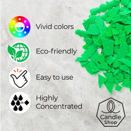 Bright Lime Candle Dye 2oz for Soy Candle Making – Highly Concentrated Candle Wax Dyes – Candle Shop Premium Color Dye Chips for Soy Wax, Beeswax, Paraffin